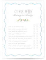 Bunny Crest Baby Shower Game Cards