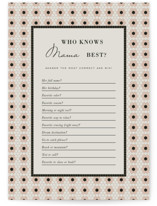 Bebe Bistro Baby Shower Game Cards