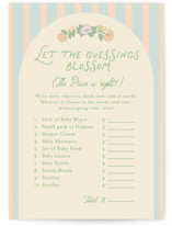 Vintage blossom Baby Shower Game Cards