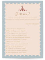 Little Circus Baby Shower Game Cards