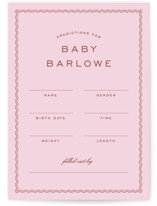 ripple border Baby Shower Game Cards