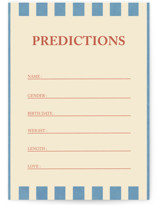 Elegant stripes Baby Shower Game Cards