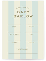 oh boy Baby Shower Game Cards