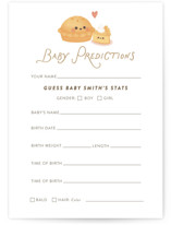 Cutie Pie Baby Shower Game Cards