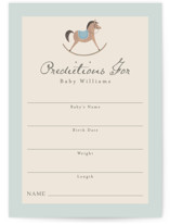 Heirloom Rocking Horse Baby Shower Game Cards