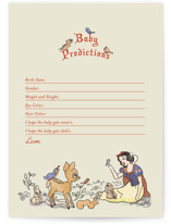 Disney's Snow White Woodland Baby Shower Game Cards