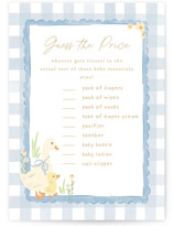 Vintage goose Baby Shower Game Cards