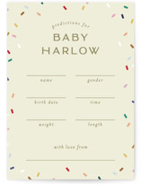 tiny bold sprinkles Baby Shower Game Cards