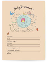 Disney's Cinderella Pumpkin Patch Baby Shower Game Cards