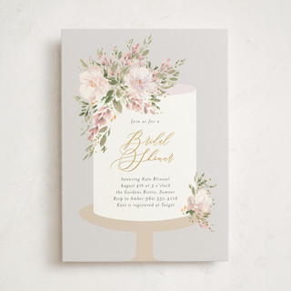 Bridal Cake Foil-Pressed Bridal Shower Invitations