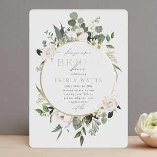 Country Garden Foil-Pressed Bridal Shower Invitations
