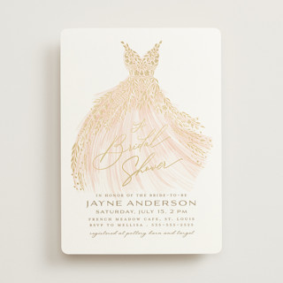 Here Comes the Bride Foil-Pressed Bridal Shower Invitations