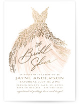 Here Comes the Bride Foil-Pressed Bridal Shower Invitations