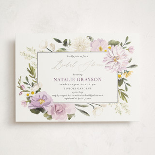 Floral Wisp Foil-Pressed Bridal Shower Invitations