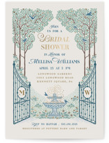 Garden Gate Foil-Pressed Bridal Shower Invitations