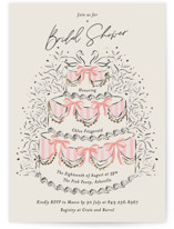Sparkling Wedding Cake Foil-Pressed Bridal Shower Invitations