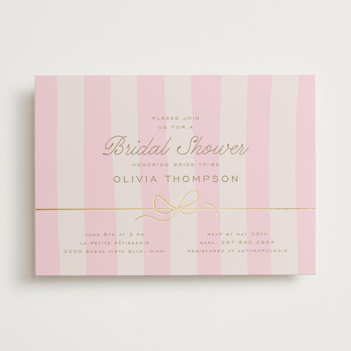 Macaron Box Foil-Pressed Bridal Shower Invitations by Leia Matt | Minted