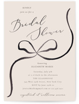 Bow Foil-Pressed Bridal Shower Invitations