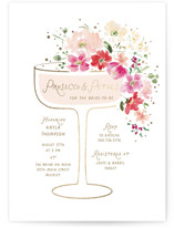 Prosecco & Petals Foil-Pressed Bridal Shower Invitations