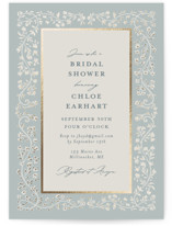 Floral Romance Foil-Pressed Bridal Shower Invitations