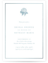 Hydrangea bloom Foil-Pressed Bridal Shower Invitations