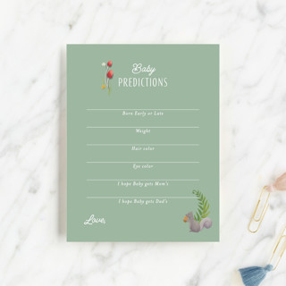 Woodland Nursery Baby Shower Insert Cards