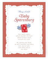 Disney Woodland Gingham Baby Shower Insert Cards