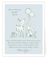 Woodland Party Baby Shower Insert Cards