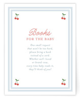 Cherry Sweet Stripe Baby Shower Insert Cards