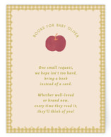 Apple Orchard Baby Shower Insert Cards