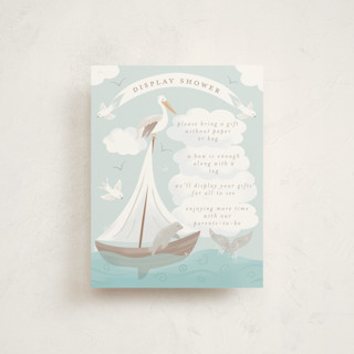 Little Sailboat Baby Shower Insert Cards