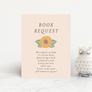 Sunflowers Baby Shower Insert Cards