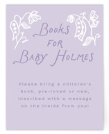 Sweet Pea Baby Shower Insert Cards