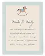 Heirloom Rocking Horse Baby Shower Insert Cards