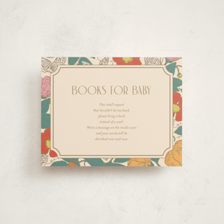 Gilded Butterfly Garden Baby Shower Insert Cards