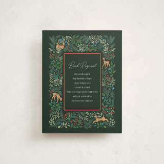 Deer Forest Baby Shower Insert Cards