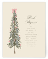 Holiday bow Baby Shower Insert Cards