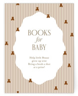Teddy Bear Stripes Baby Shower Insert Cards