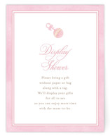 un hochet Baby Shower Insert Cards