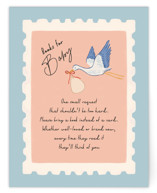 Stamp Baby Shower Insert Cards
