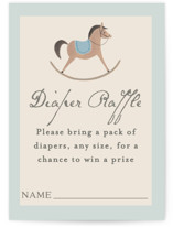 Heirloom Rocking Horse Mini Baby Shower Insert Cards