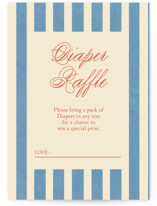 Elegant stripes Mini Baby Shower Insert Cards