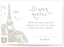 A day in Paris Mini Baby Shower Insert Cards