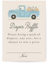Classic Truck Mini Baby Shower Insert Cards