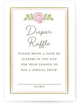 Garden Rose Doily Mini Baby Shower Insert Cards