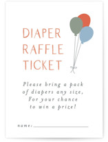 Bonjour Balloons Mini Baby Shower Insert Cards