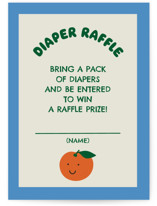 little cutie sticker Mini Baby Shower Insert Cards