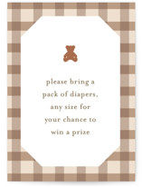 Teddy Bear Stripes Mini Baby Shower Insert Cards