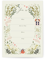 Easter Village Fill-In Invitations