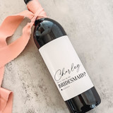 Personalized Bridesmaid Gift Wine Label Bottle Labels